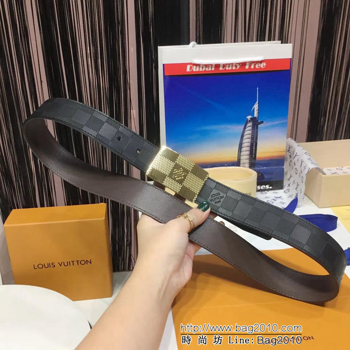 路易威登LV 經典款 Skyline雙面腰帶 兩種佩戴方式 金屬搭扣 男士皮帶  xfp1118